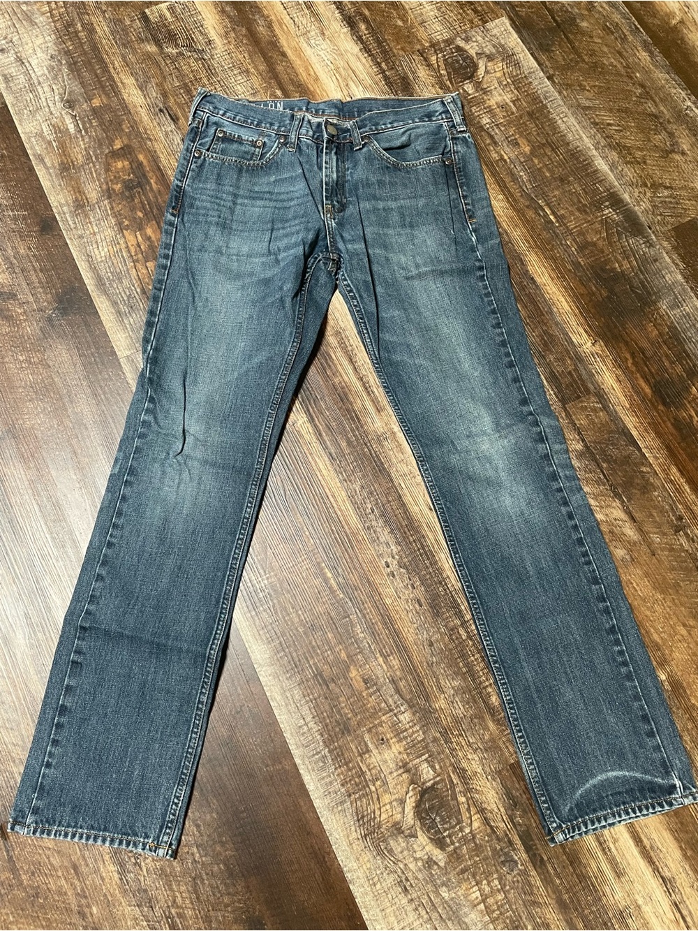 Bullhead Men's Skinny Jeans in Washed Blue Denim
